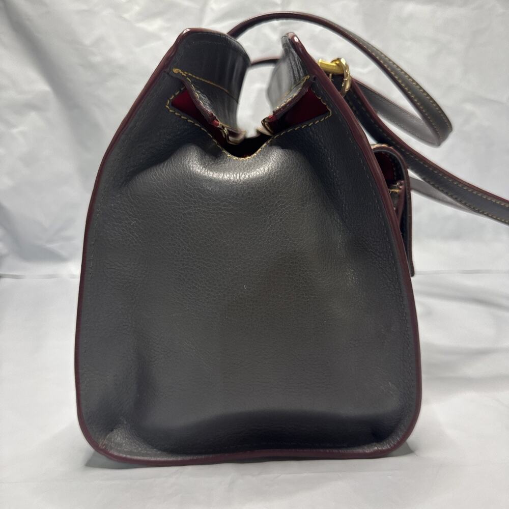 Dooney & Bourke Florentine Leather Shoulder Bag Gray Blue - Picture 3 of 16